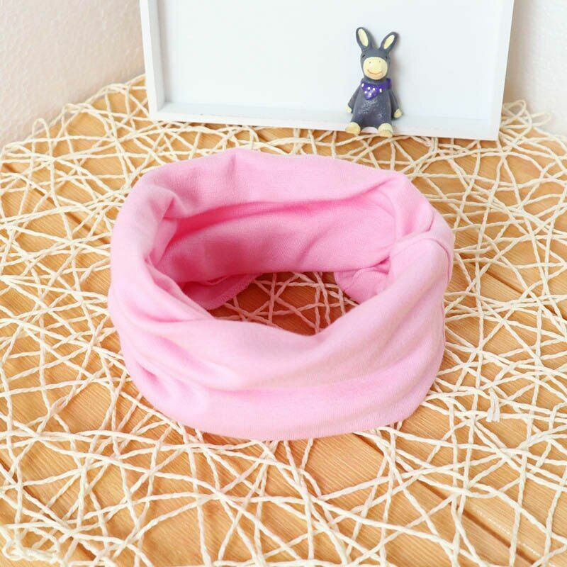 Hats Scarf Solid Knitted Cotton Baby Children Warm Earmuffs Colorful Crown Caps