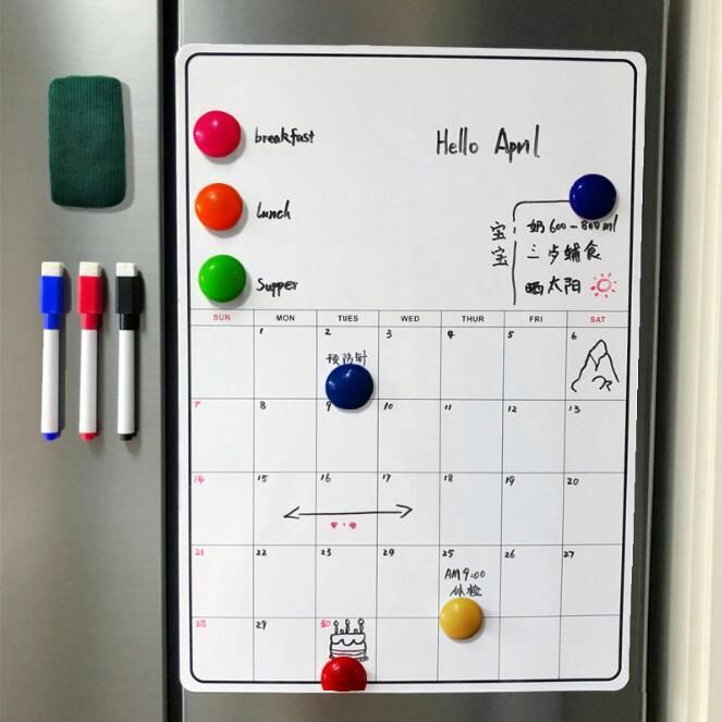 A3/42cm Magnetic Daily Weekly Monthly Planner Whiteboard Fridge Ref To Do List