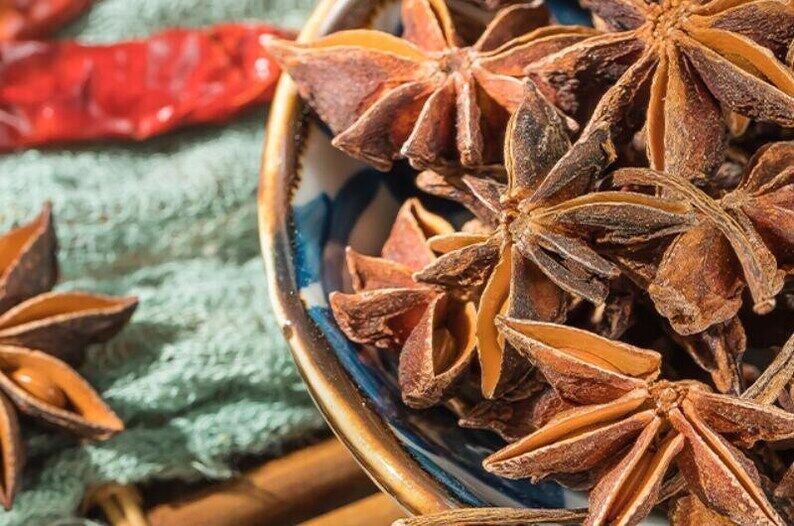 Dried Star Anise Fructus Anisi Stellati Whole Flowers Makes A Healthy Tea