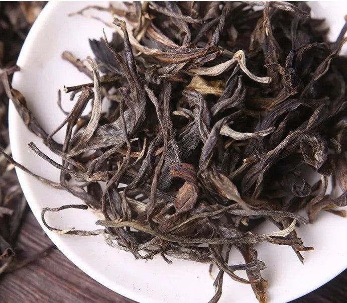 500g MengHai Old BanZhang Puer Ripe Tea Pu'Er Brick Cooked tea Ancient Gold bud