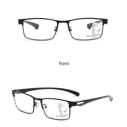 Intelligent zoom color changing dual-use anti blue light reading glasses