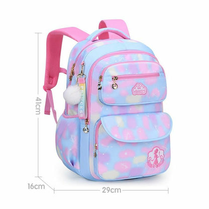 School Bags Girls Children Primary Backpack Kids Book Princess Schoolbag Zipper