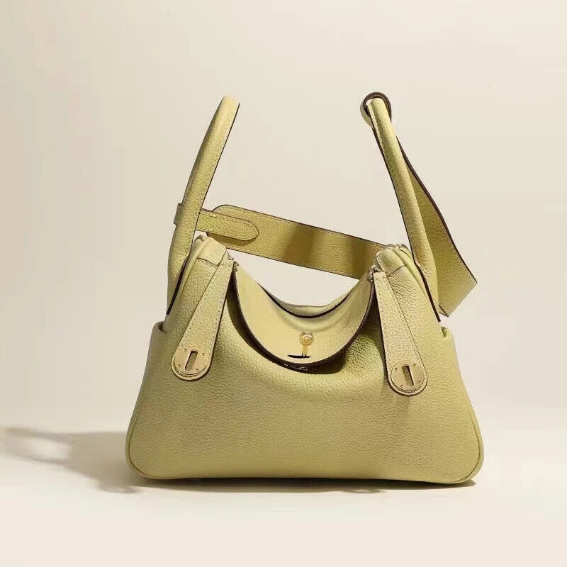 Pillow Handbags Tote Bag Women Golden Lock Soft Cow Genuine Shoulder Crossbody