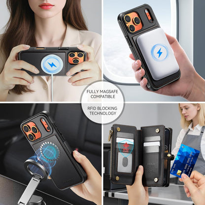 for Iphone 17 Pro Magnetic Wallet Case Compatible with Magsafe with RFID Blockin