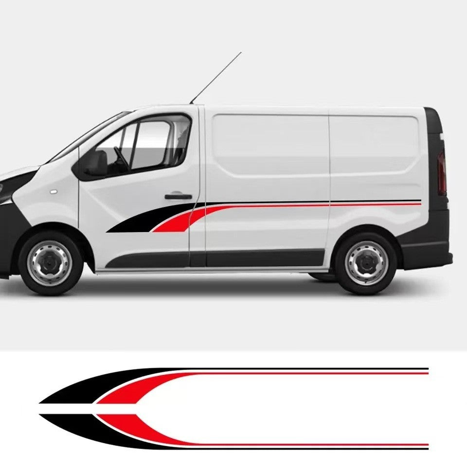 2PCS Graphic Side Stripe Car Sticker For Nissan NV300 Camper Van Vinyl Decals