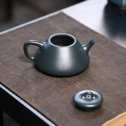 180ml Chinese Yixing Tea Pot Dark Green Mud Kettle Zisha Tea Set