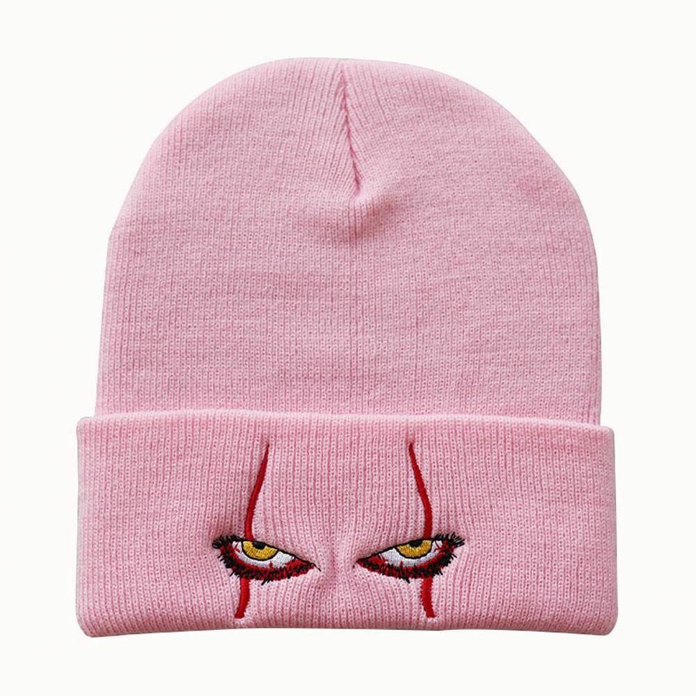Autumn Winter Hat Knitted Beanies Warm Outdoor Knitted Embroidered Dome Knit 1PC