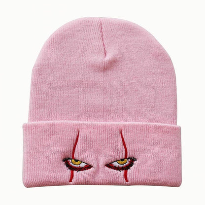 Autumn Winter Hat Knitted Beanies Warm Outdoor Knitted Embroidered Dome Knit 1PC
