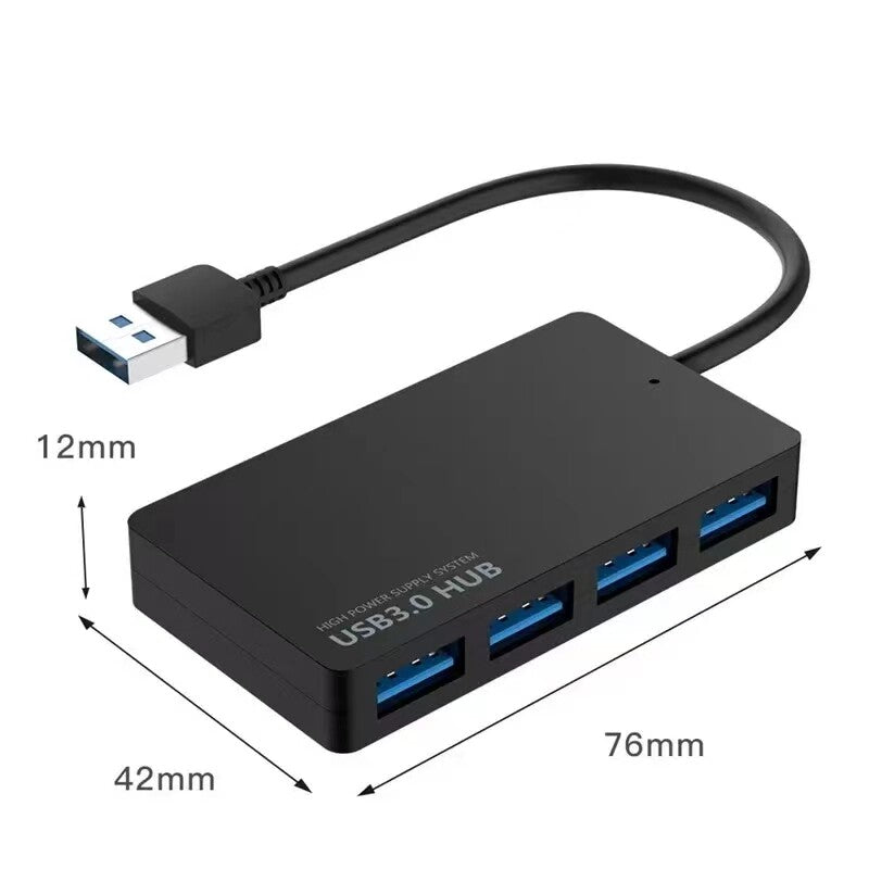USB 3.0 4 Port Hub Splitter For PC Mac MacBook Notebook Laptop Desktop LOT