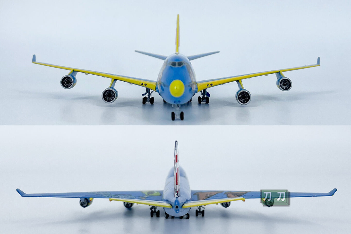 1:400 TINY BEAN AROUND the WORLD BOEING 747-400 Airplane Diecast Aircraft Model