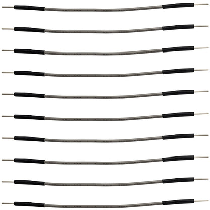 10 Pack 2.8-inch Grey Reinforced Male to Male Jumper Wire for Breadboard (RoHS)