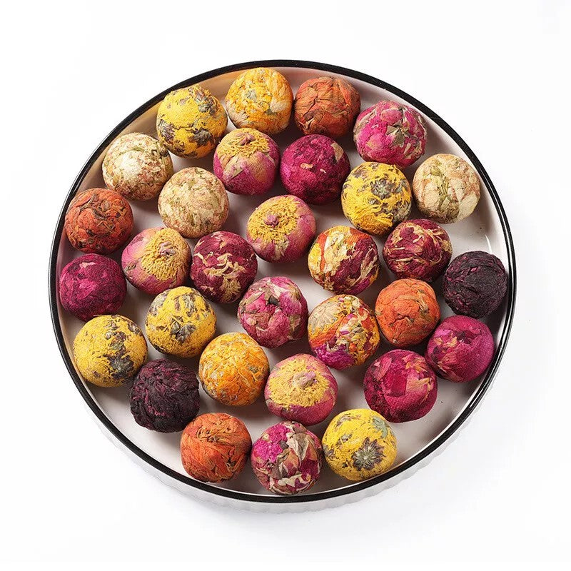 1000g Handmade 10 Kinds Chinese Mix Blooming Tea Balls Flowers Flowering Tea Bud