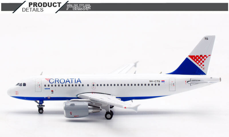1:400 JC Wings CROATIA AIRBUS A319 Passenger Airplane Diecast Plane Model