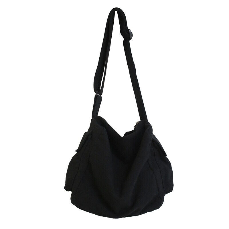School Messenger Bag Solid Color Shopper Travel Bag Crossbody Purse 1PCS Casual