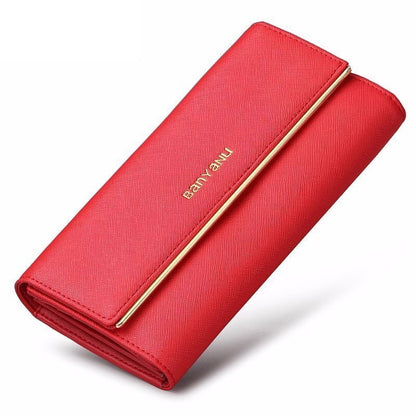 Woman Wallet Fashion Purse Black Gold Clutch Bag Red Purple Wallets 3.5*19*10 CM