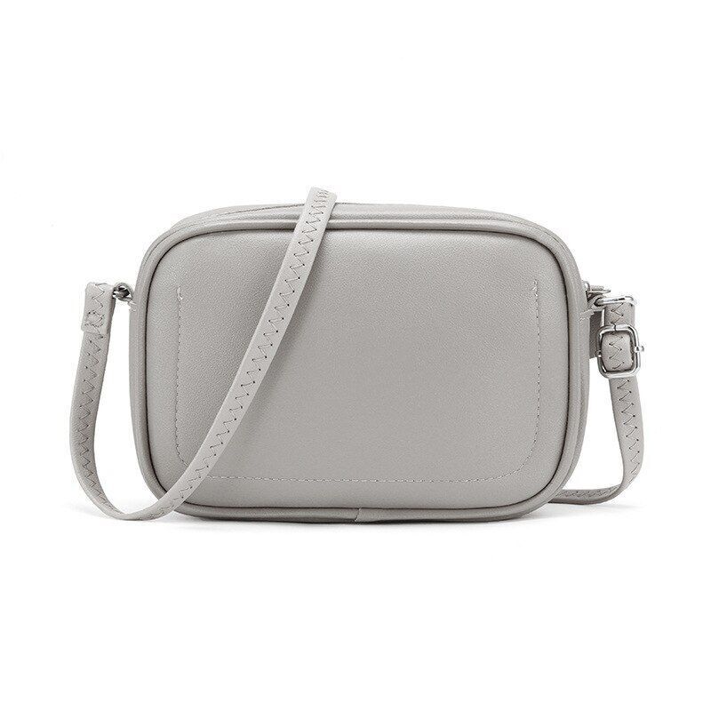 Shoulder Bag Simple Zipper Leather Messenger Bag Handbags Crossbody Flap Purse