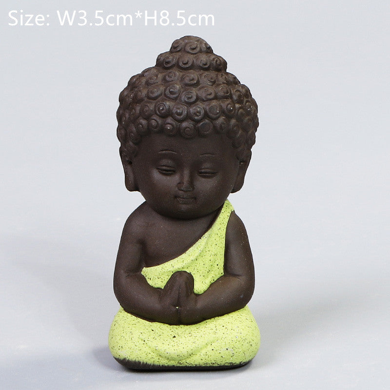 Chinese Handmade Tea Pet Statue Historical Figurine Monk Tea Play Yixing Zisha