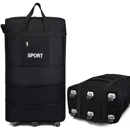Large Capacity Foldable Luggage Trolley Bags Oxford Expendable Wheel Travel Bags