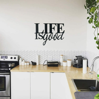 Metal Wall Art - Life Is Good Metal Ornaments Pretty Artwork Wall Stickers