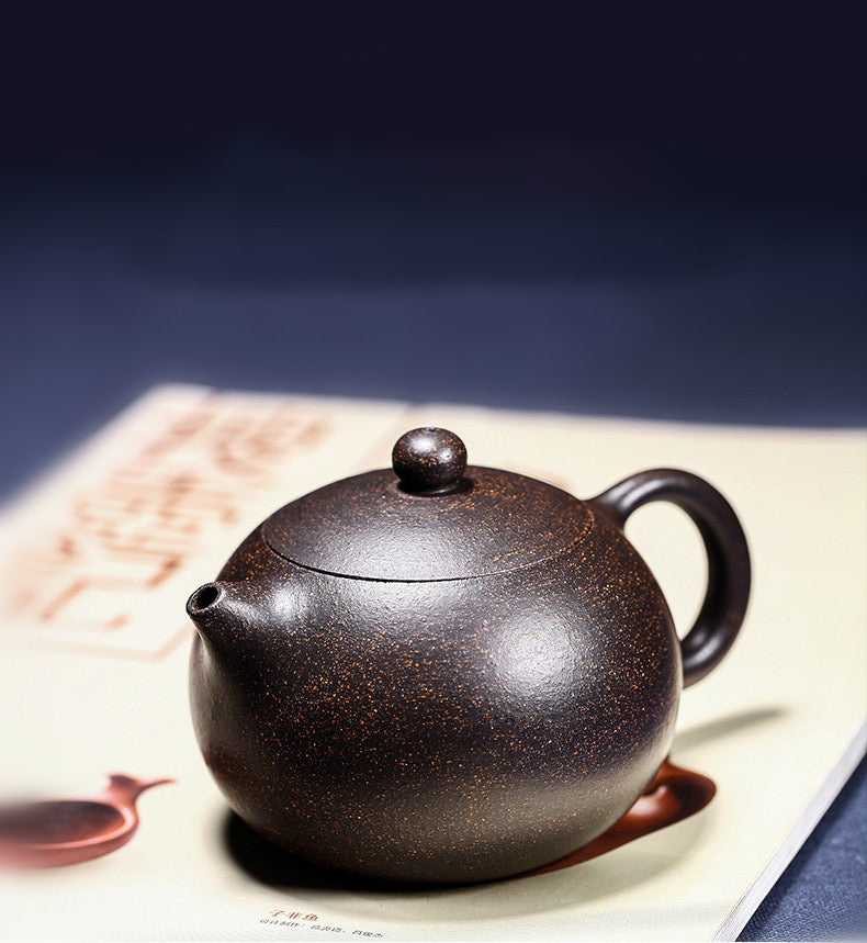 Marked Yixing True Zisha Teapot Xishi Pot Ball Infuser Holes Handmade Master Pot