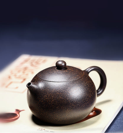 Marked Yixing True Zisha Teapot Xishi Pot Ball Infuser Holes Handmade Master Pot
