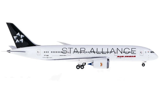 1:200 28CM Hogan AIR INDIA STAR ALLIANCE BOEING 787-8 Airplane ABS Plastic Model