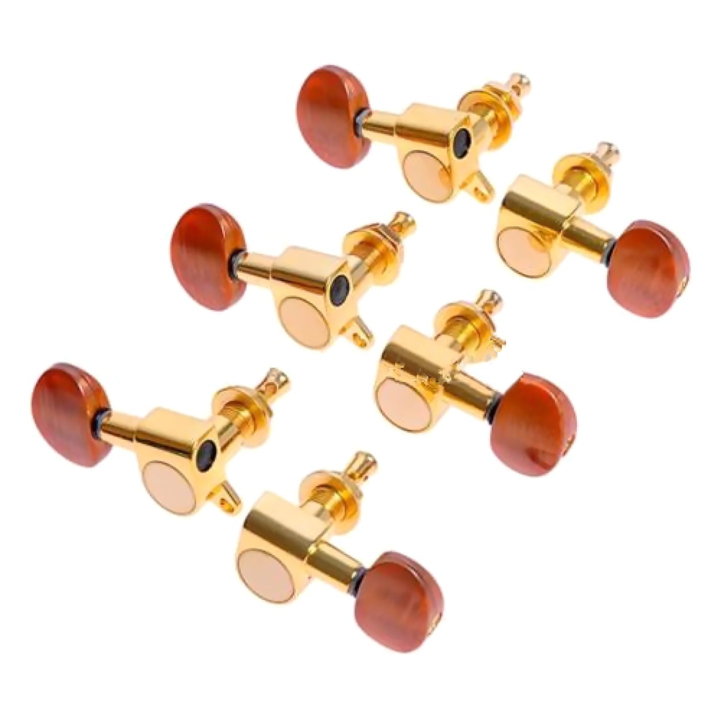 Acoustic Guitar String Enclosed Tuning Pegs Tuners Keys Machine Heads Gold 3L3R
