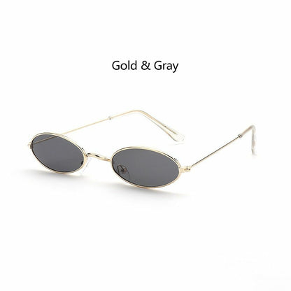 Oval Sunglasses 1pc Design Retro Small Vintage Shades Anti-blue Light Eyeglasses