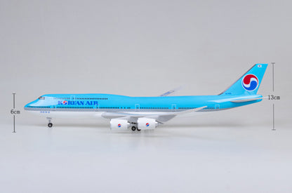 47CM 1:160 KOREAN AIR BOEING 747-8 Airplane Landing Gears Resin Aircraft Model