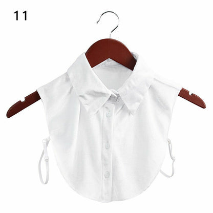 Shirt Collar Women Cotton Lace Fake Blouse Vintage Lapel Clothes Accessories Top