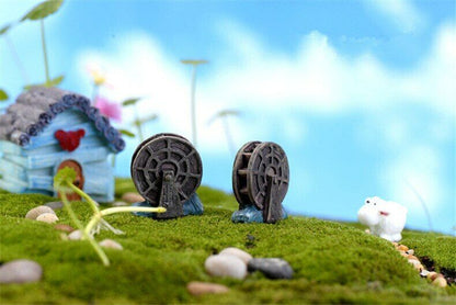 Creative Handicrafts Mini 4pcs Mini Waterwheel Decoration Supplies Garden Deco