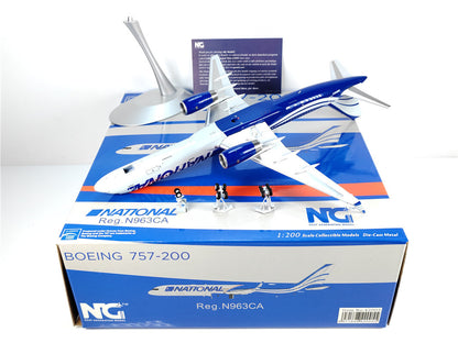 1:200 NG Model NATTONAL B757-200 Passenger Airplane Diecast Aircraft Model
