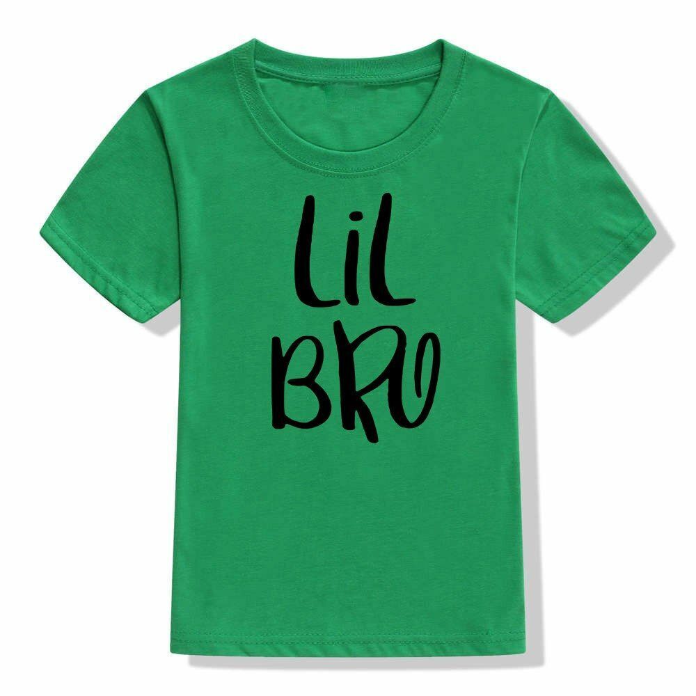 T-Shirt Big Brother Little Sibling Short Sleeve Tees Clothes Kids Baby Boys Tops