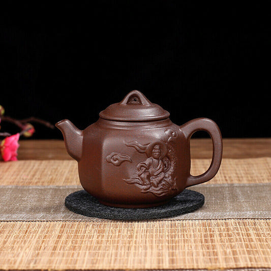 Chinese Yixing Zisha Clay Pottery Carved Tea Pot Teapot Dragon Design Clay Pot