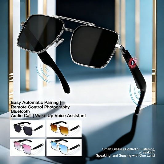 New fashion Bluetooth audio smart glasses Sunglasses Open earbuds 2 speakers