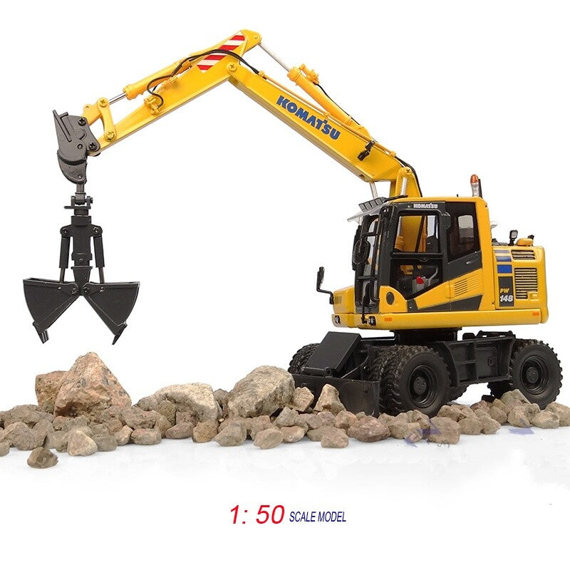 1:50 UH PW148-11 Grab Excavator Contruct Machine Equipment Diecast Metal Model