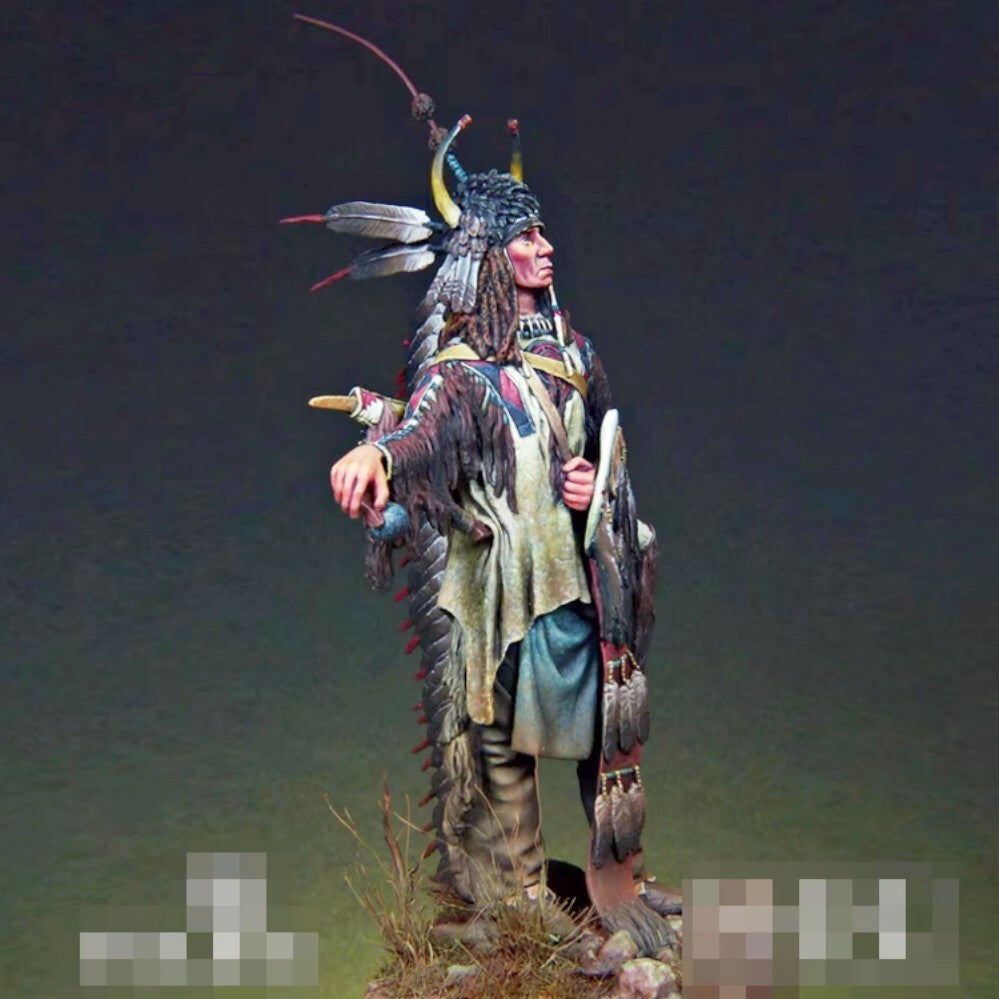 1/24 resin figure model Ancient Black Foot Blood Warrior Unassembled Unpainted