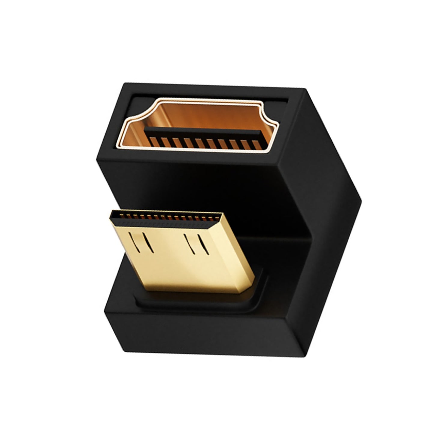 180° U Shape L Converter Mini HDMI to HDMI Adapter Male to Female Extension aa