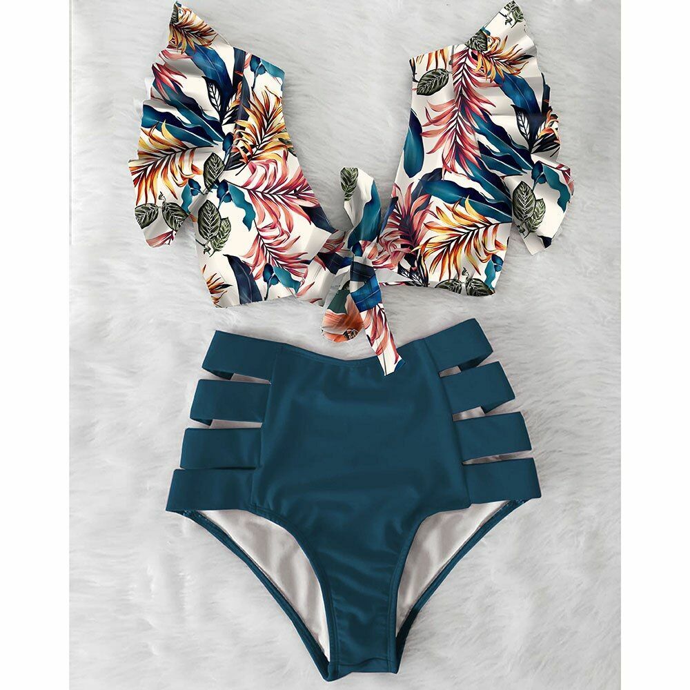 Women Swimsuit Swimwear High Waist Bikini Sexy Push Up Plus Size Bathing Suits