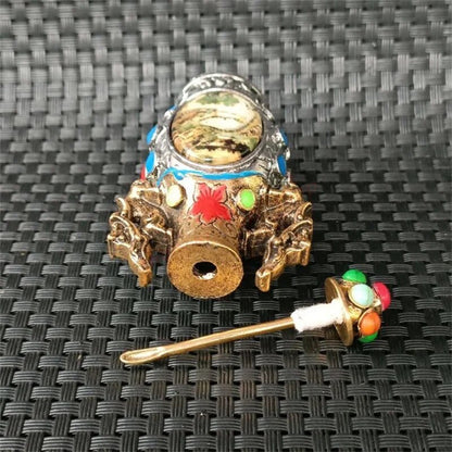 Retao Bronze Snuff Bottle Folk Handicraft Ornaments Object Pot