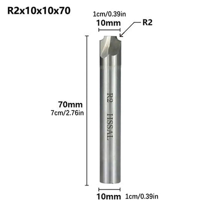 R2-R10 Radius HSS Corner Rounding End Mill Milling Cutter CNC Router Bit Tool