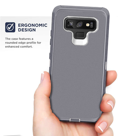 For Samsung Galaxy Note 9 Hard Heavy Duty Case Cover, Tempered Glass Protector