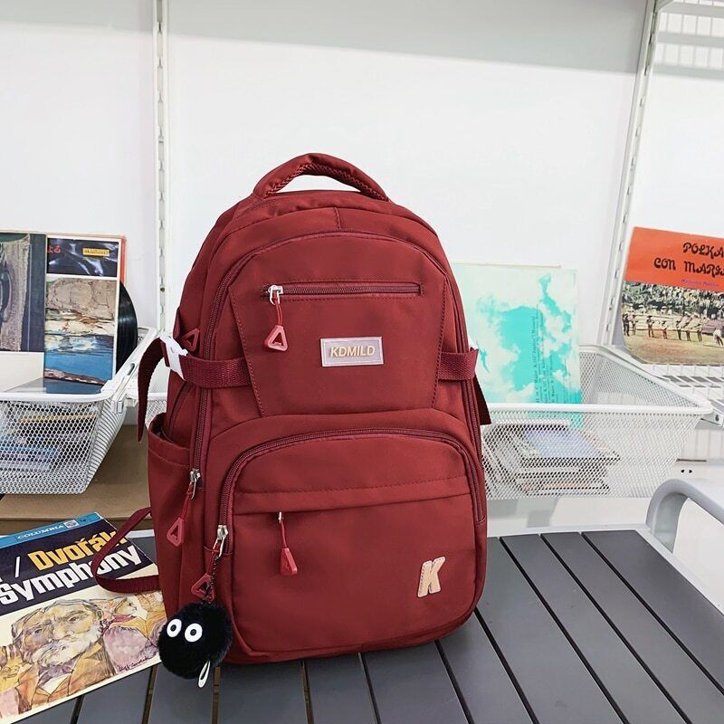 Buckle Backpack School Bag Student Shoulder Bag Teenage Girls Backpacks
