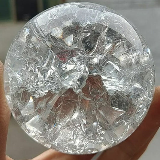 Ice Crack Crystal Ball Glass Magic Sphere For Home Decoration Fengshui Ornaments