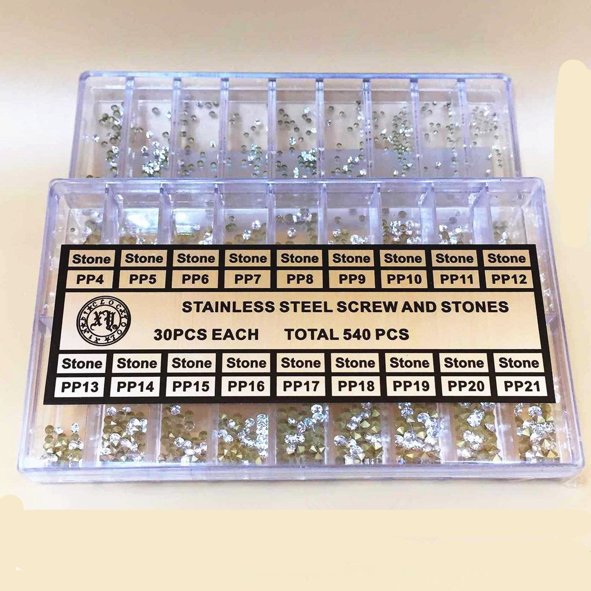 18 Sizes 540PCS Watch Parts Watch Screws Stones Rhinestone Diamond Watchmaker