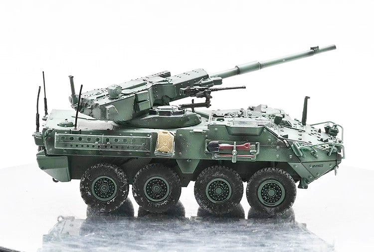 1/72 Sanrong US M1128 Stryker Mobile Artillery Armored Vehicle Tank Green Model