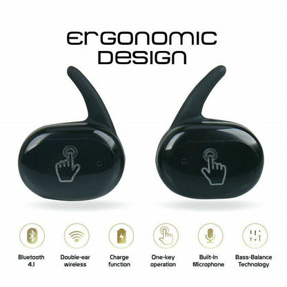 Bluetooth Earbuds Wireless Headset For Smart Phone Cel Earphone Waterproof Touch