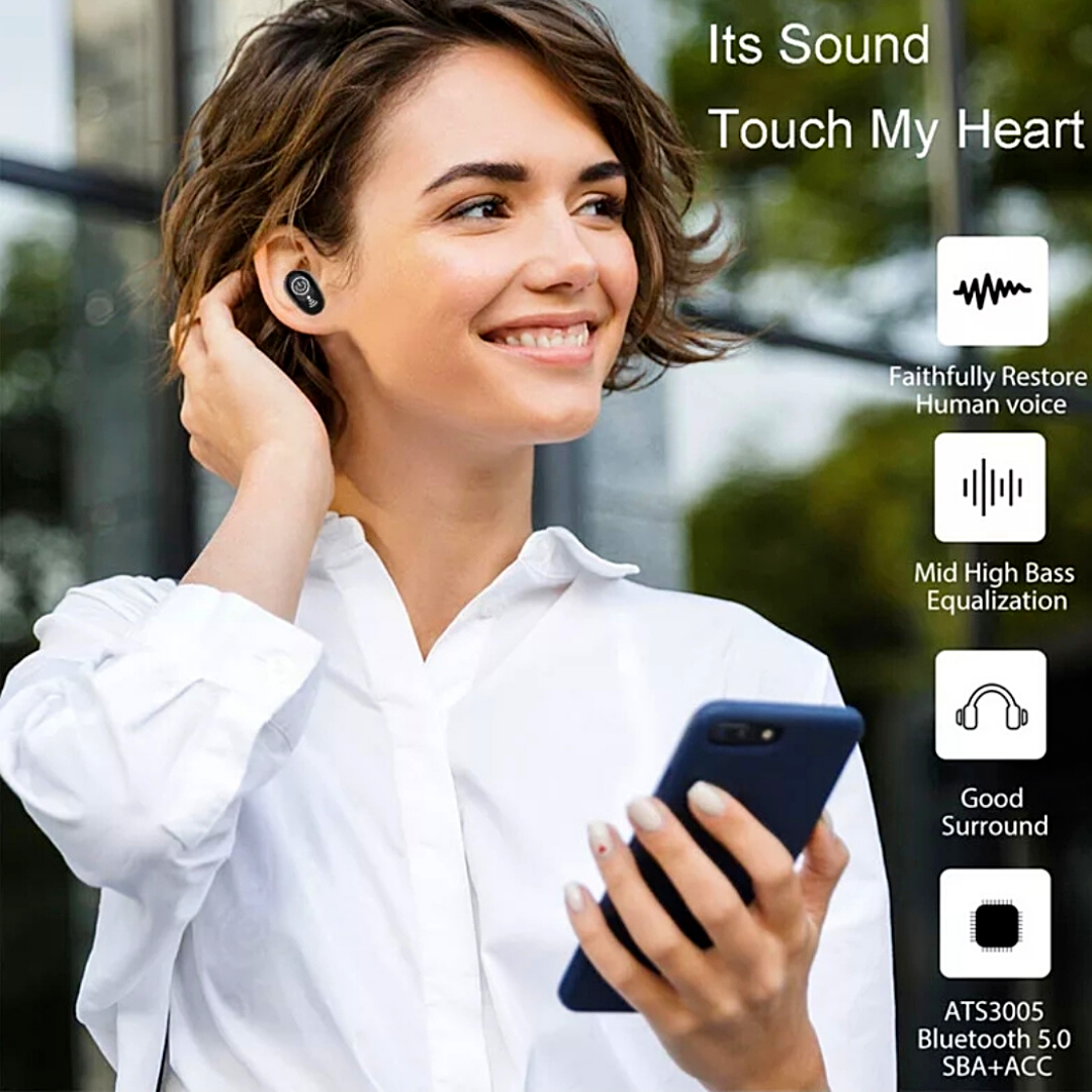 Mini Invisible Headset Earphone Wireless Bluetooth 5.0 Headset Earbuds Sport USB