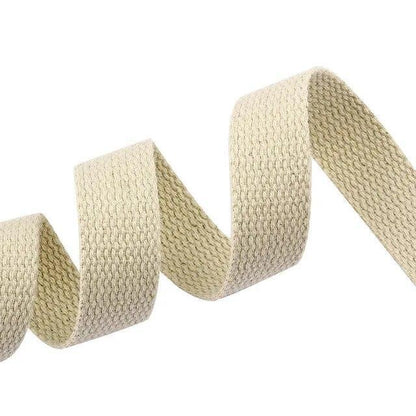 Cotton Webbing Natural Color Canvas Ribbon for Bag Strap Belt DIY Sewing Clothes