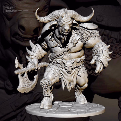 1/24 resin figure model kit Fantasy Bullhead Warrior Unassembled Unpainted